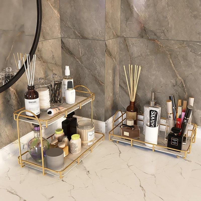 Bandeja organizadora para maquiagem/cosméticos/perfumes 1 ou 2 camadas - Rede Canan