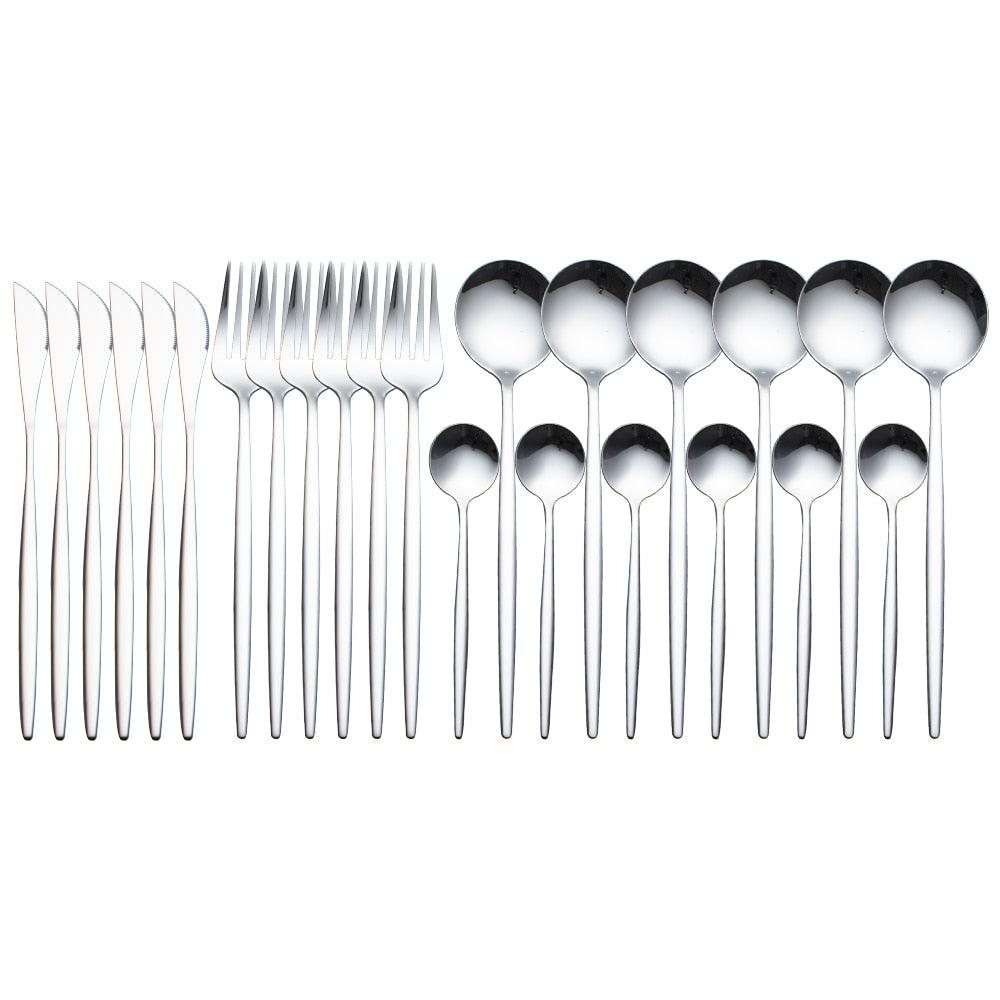 Conjunto de 24 peças de talheres inox - Rede Canan