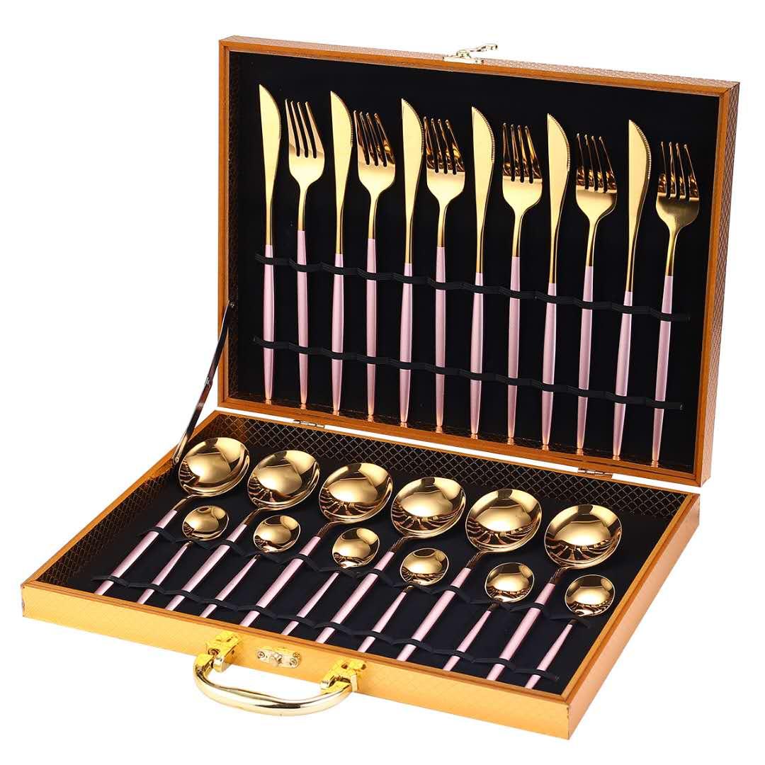 Conjunto de 24 peças de talheres inox - Rede Canan