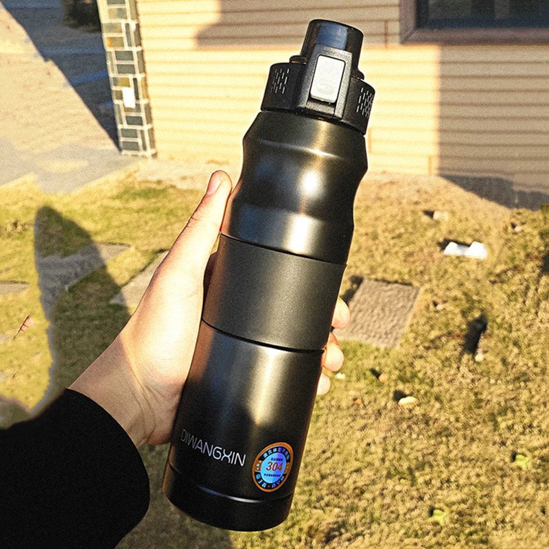 Garrafa térmica inox à prova de vazamento 500ml/680ml Rede Canan