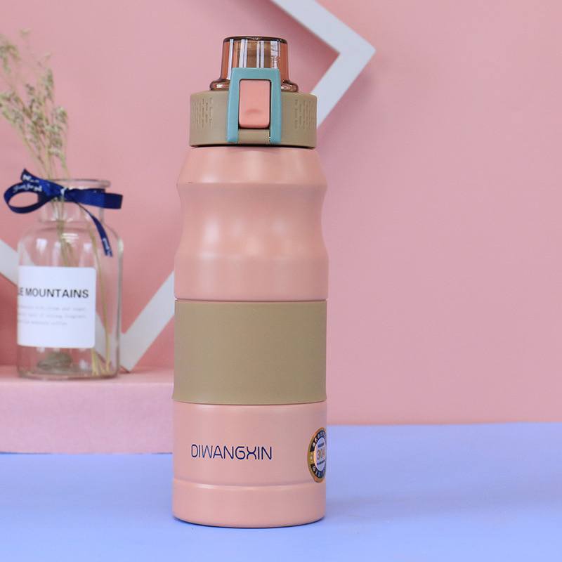 Garrafa térmica inox à prova de vazamento 500ml/680ml Rede Canan