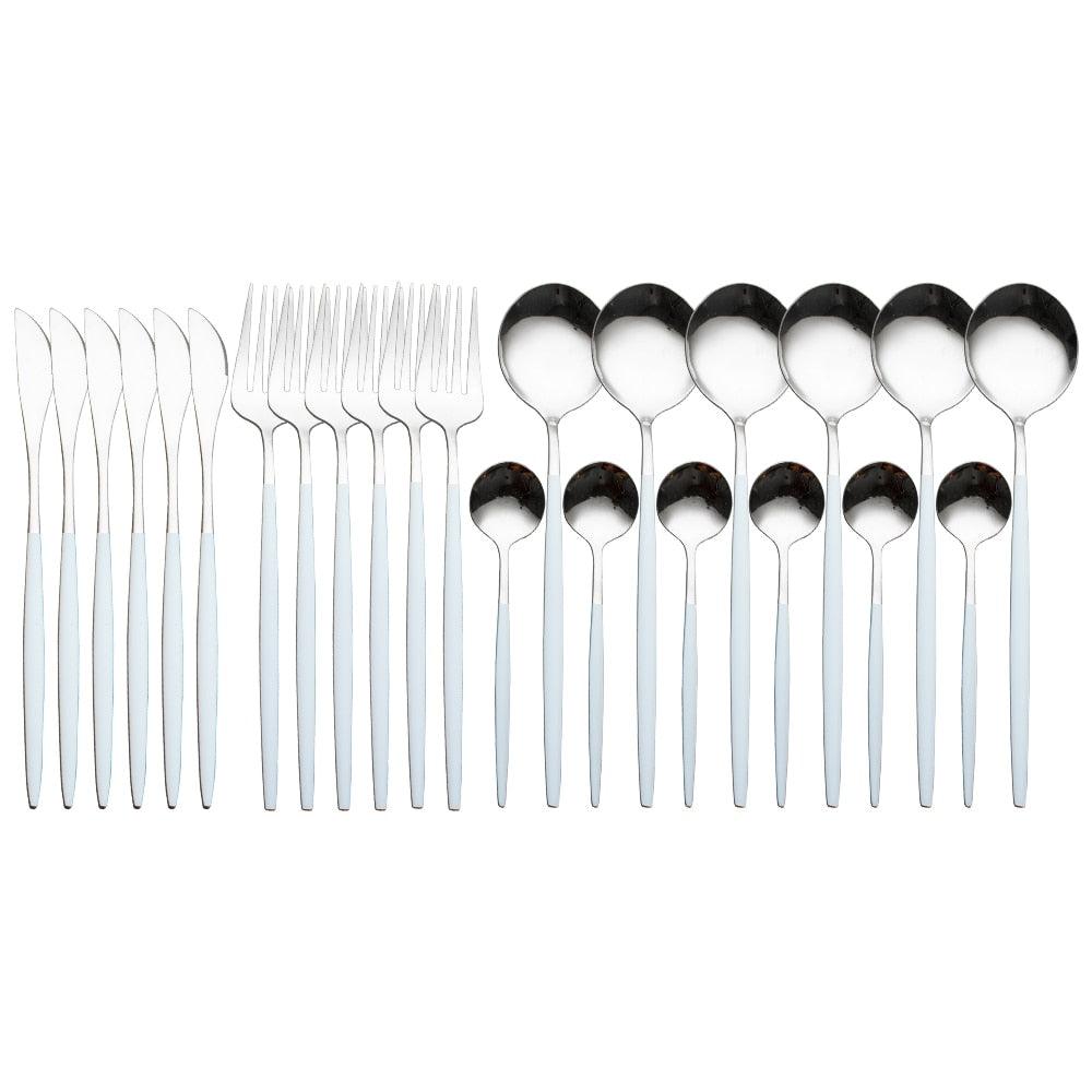 Conjunto de 24 peças de talheres inox - Rede Canan