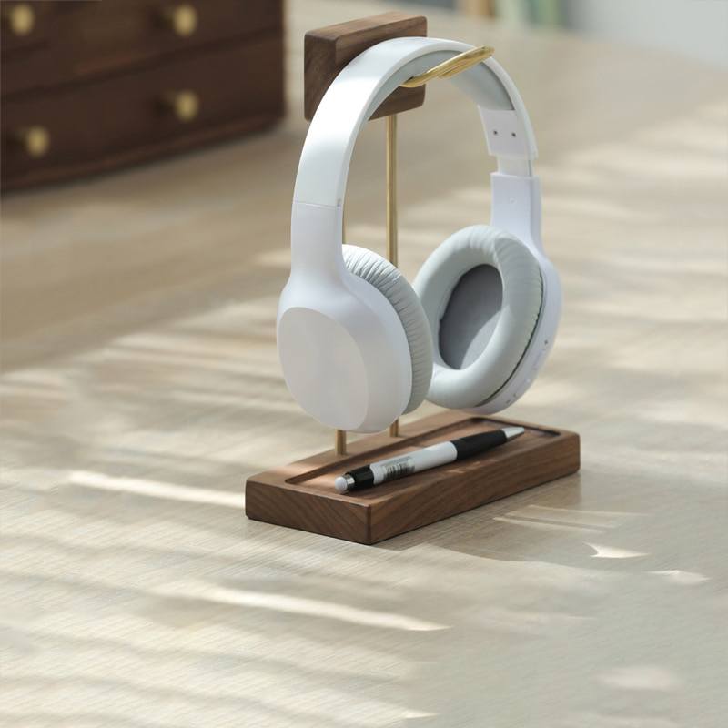 Suporte para fone de ouvido headset com porta-treco Rede Canan