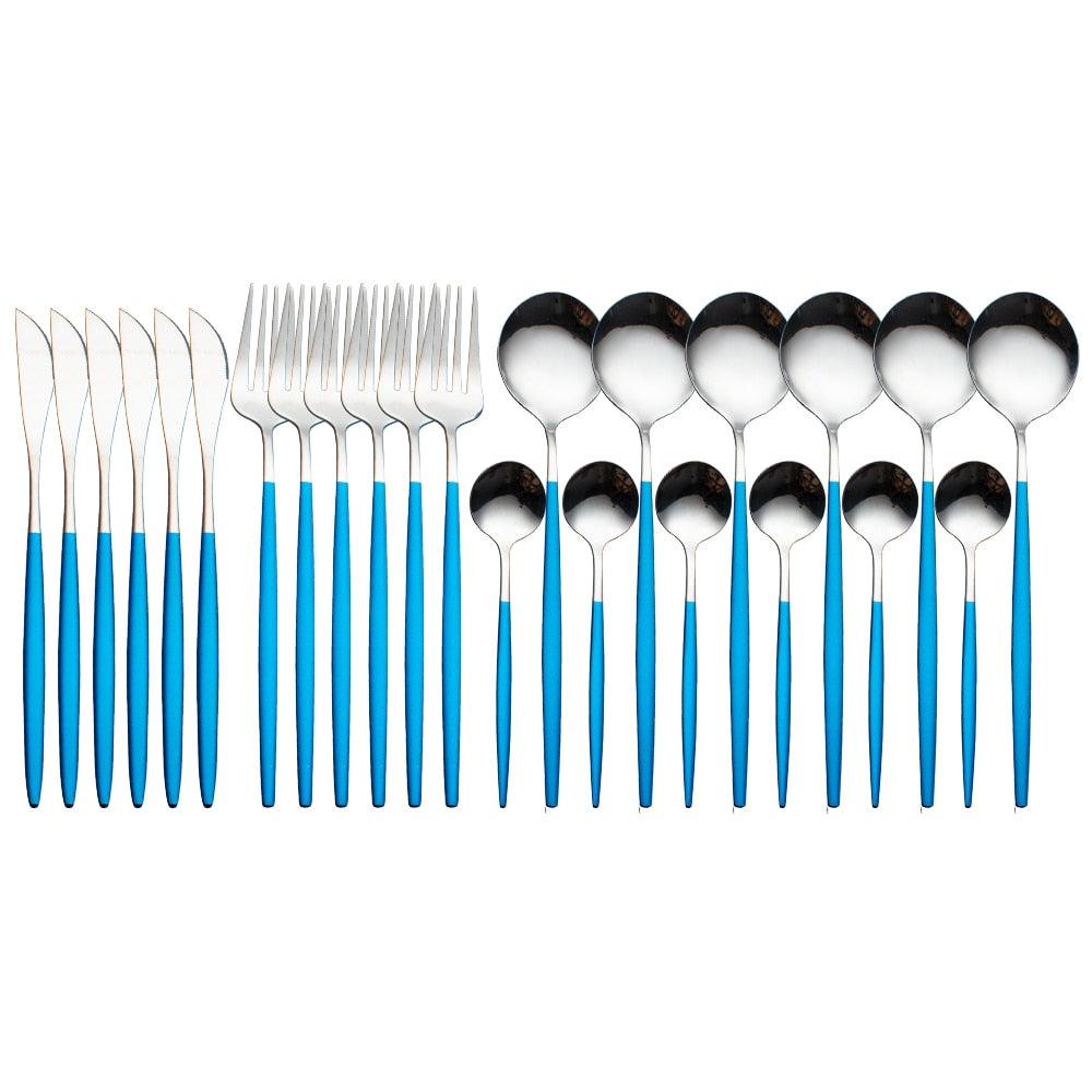 Conjunto de 24 peças de talheres inox - Rede Canan