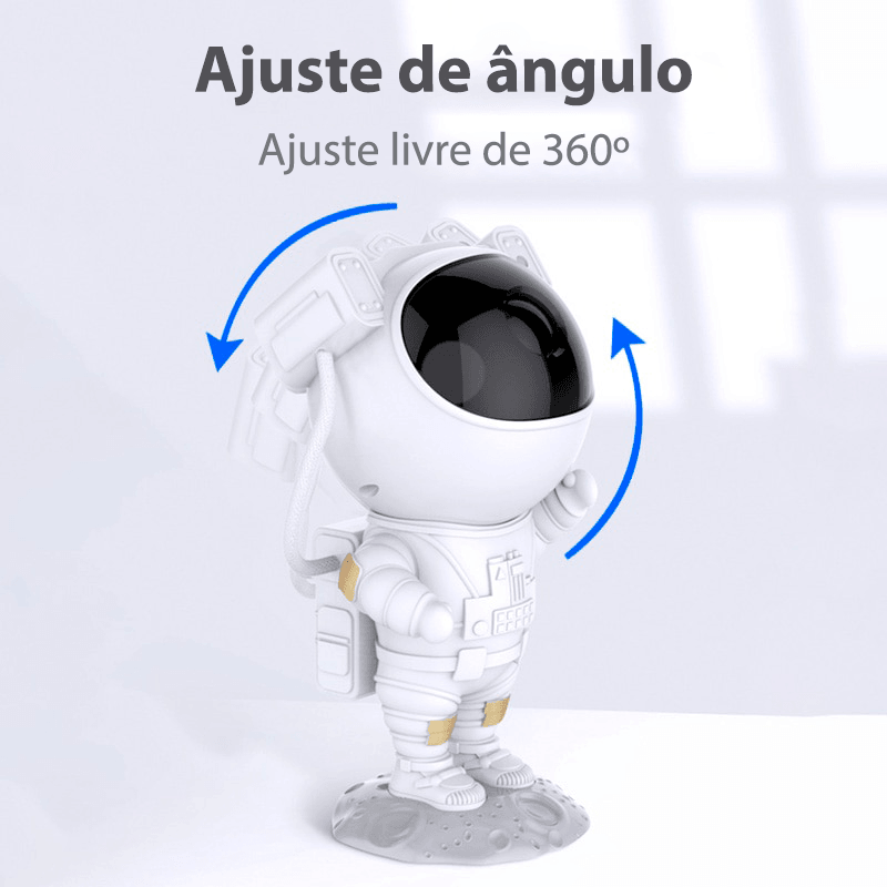Projetor de luz céu estrelado/galáxia em formato de astronauta - Rede Canan