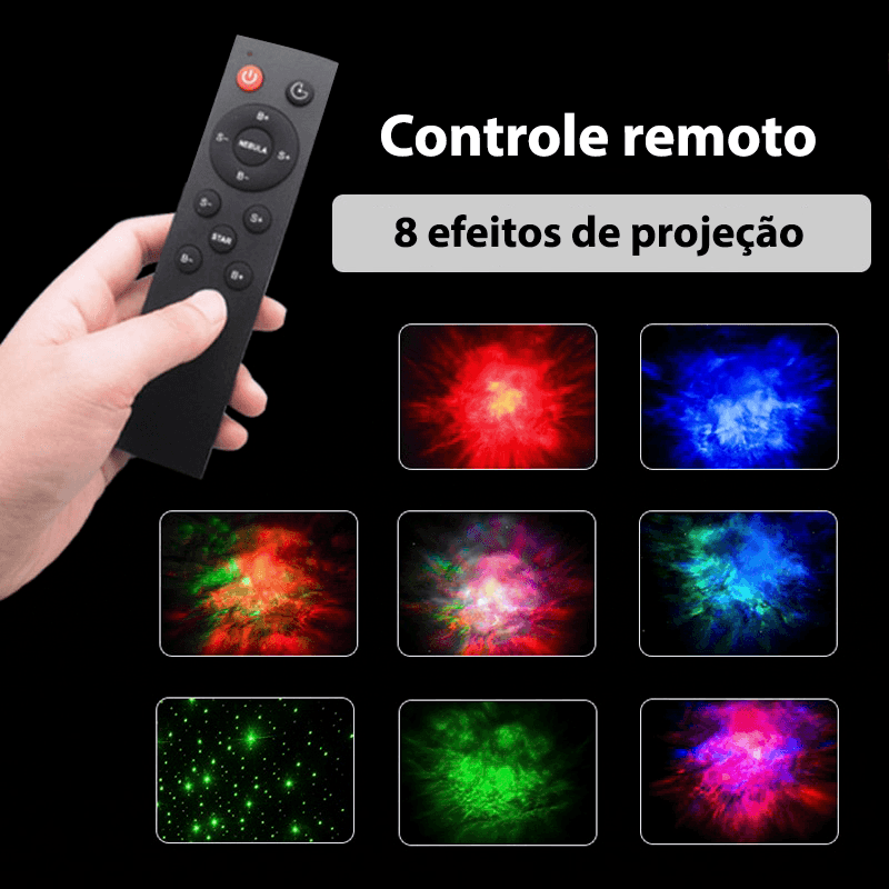 Projetor de luz céu estrelado/galáxia em formato de astronauta - Rede Canan