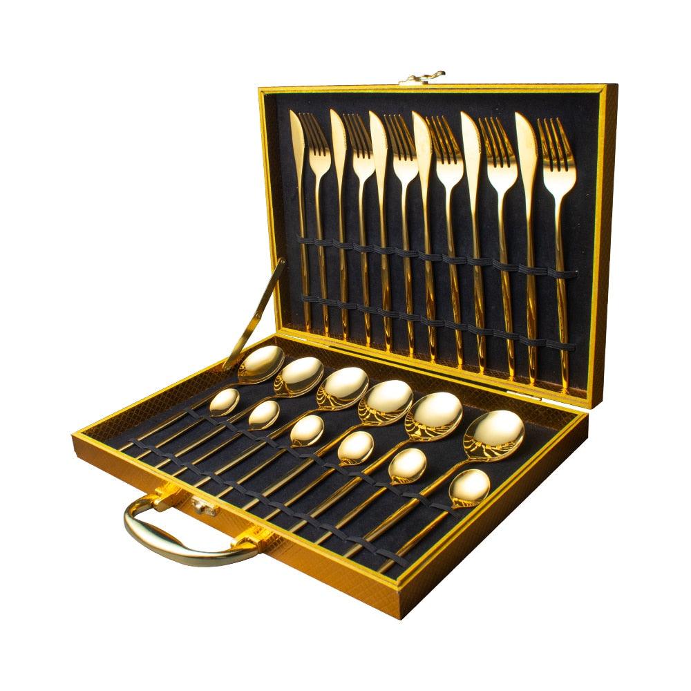 Conjunto de 24 peças de talheres inox - Rede Canan