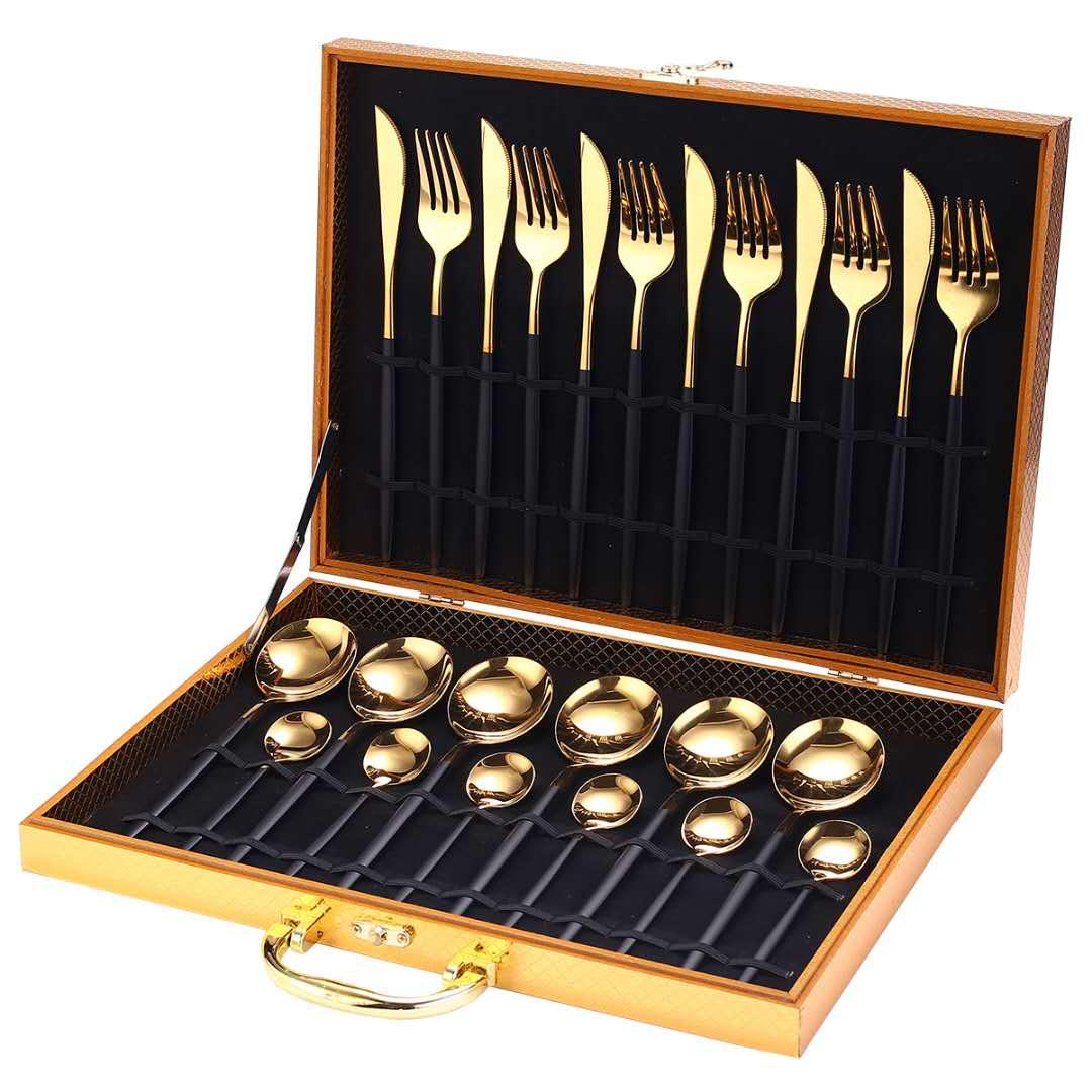 Conjunto de 24 peças de talheres inox - Rede Canan
