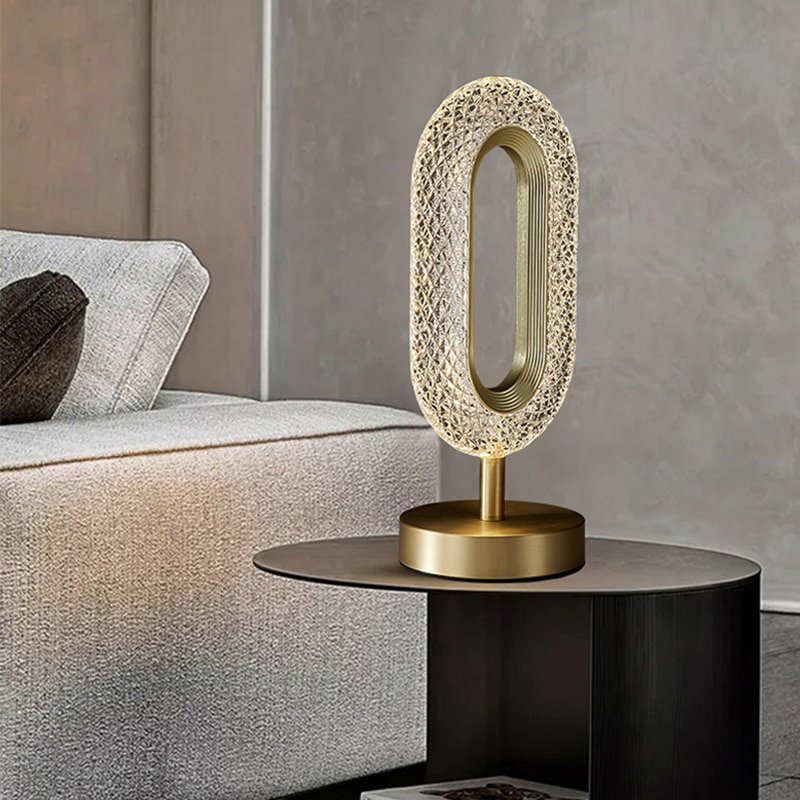 Luminária de mesa sofisticada oval Rede Canan