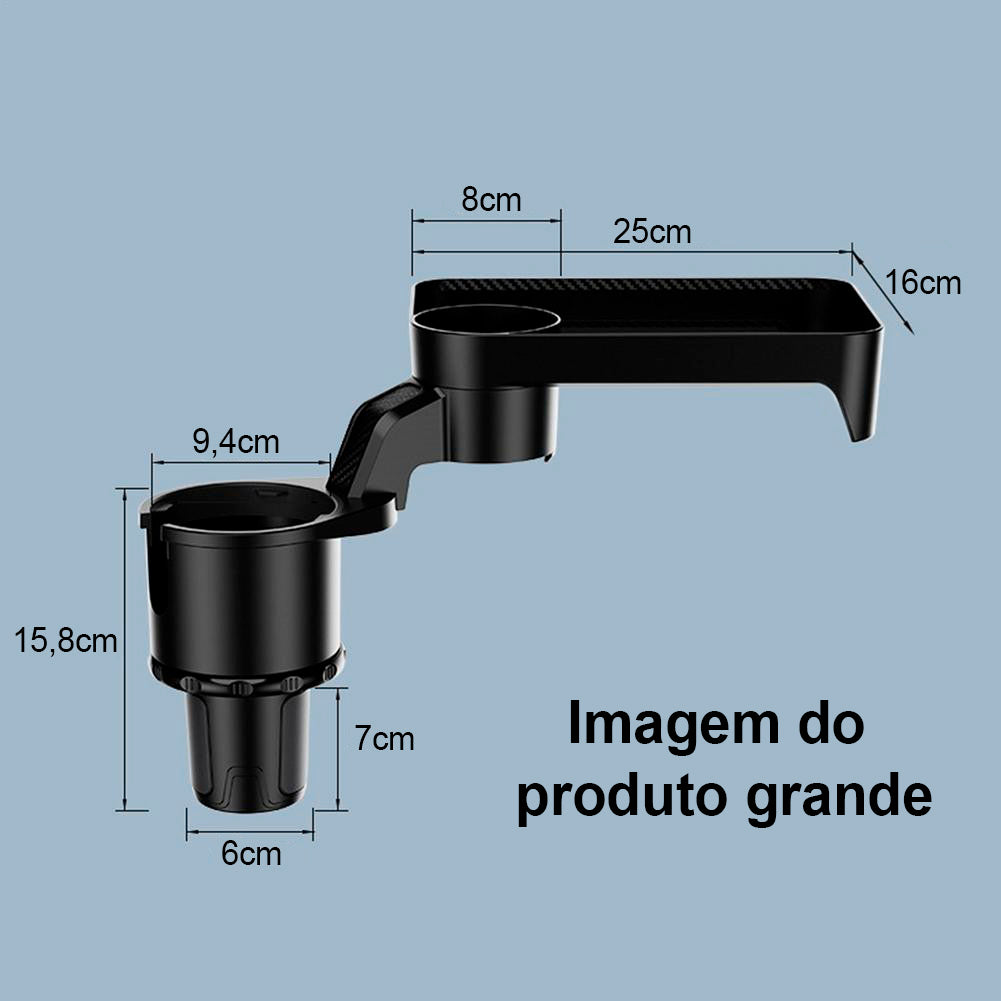Bandeja/suporte para carro - ajustável e com rotação de até 360 graus Rede Canan