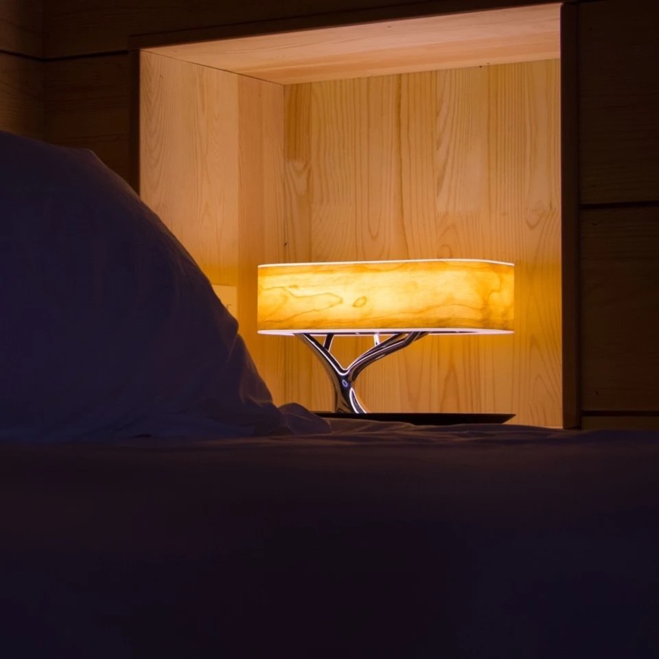 Luminária árvore multifunções – carregador sem fio e por indução acoplado para celular com bluetooth 4.0 Rede Canan