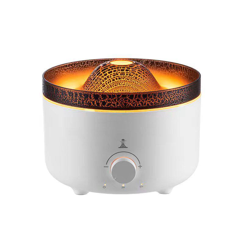 Aromatizador, umidificador e luminária simuladora de vulcão com entrada USB Rede Canan