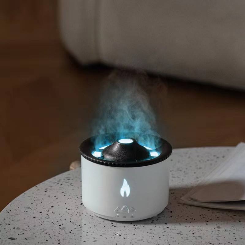 Aromatizador, umidificador e luminária simuladora de vulcão com entrada USB Rede Canan