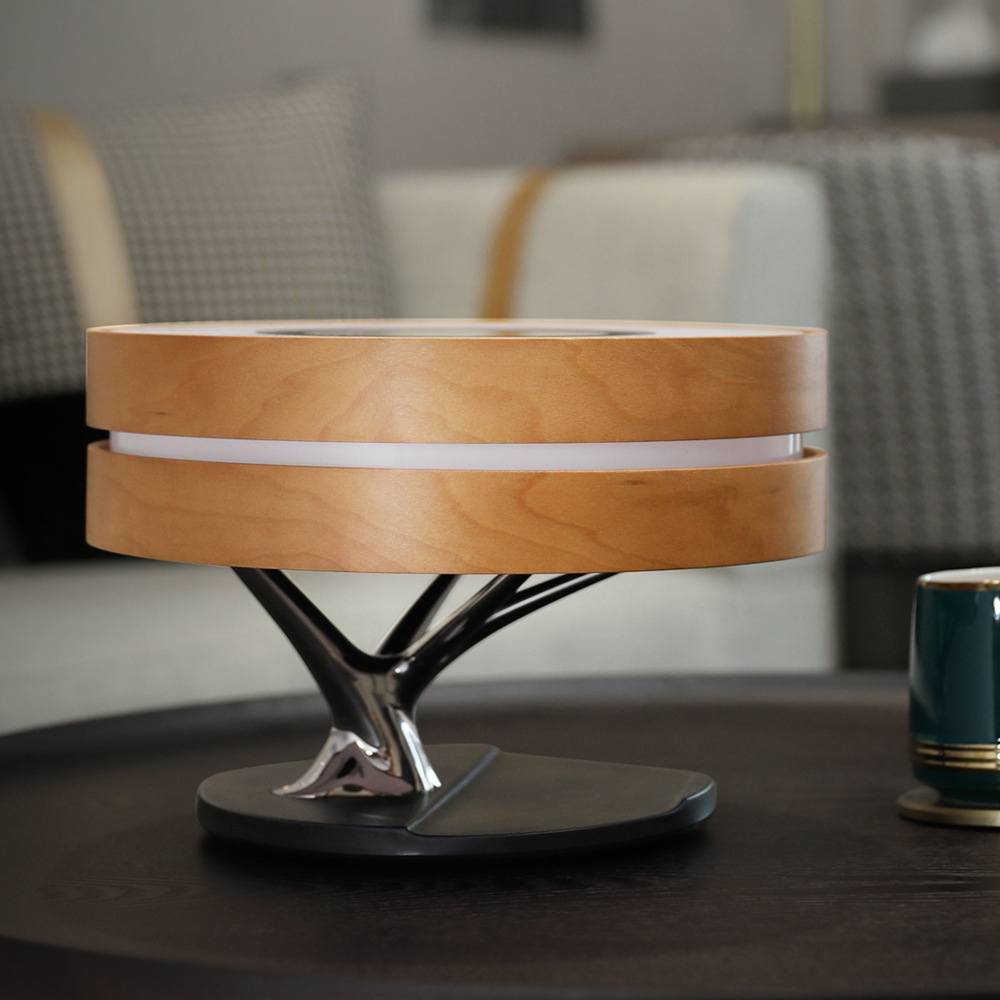 Luminária árvore multifunções – carregador sem fio e por indução acoplado para celular e bluetooth 5.0 Rede Canan