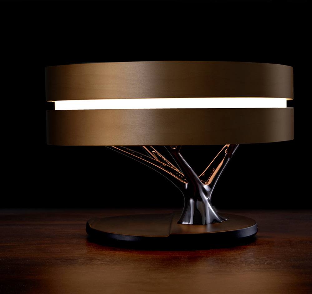 Luminária árvore multifunções – carregador sem fio e por indução acoplado para celular e bluetooth 5.0 Rede Canan