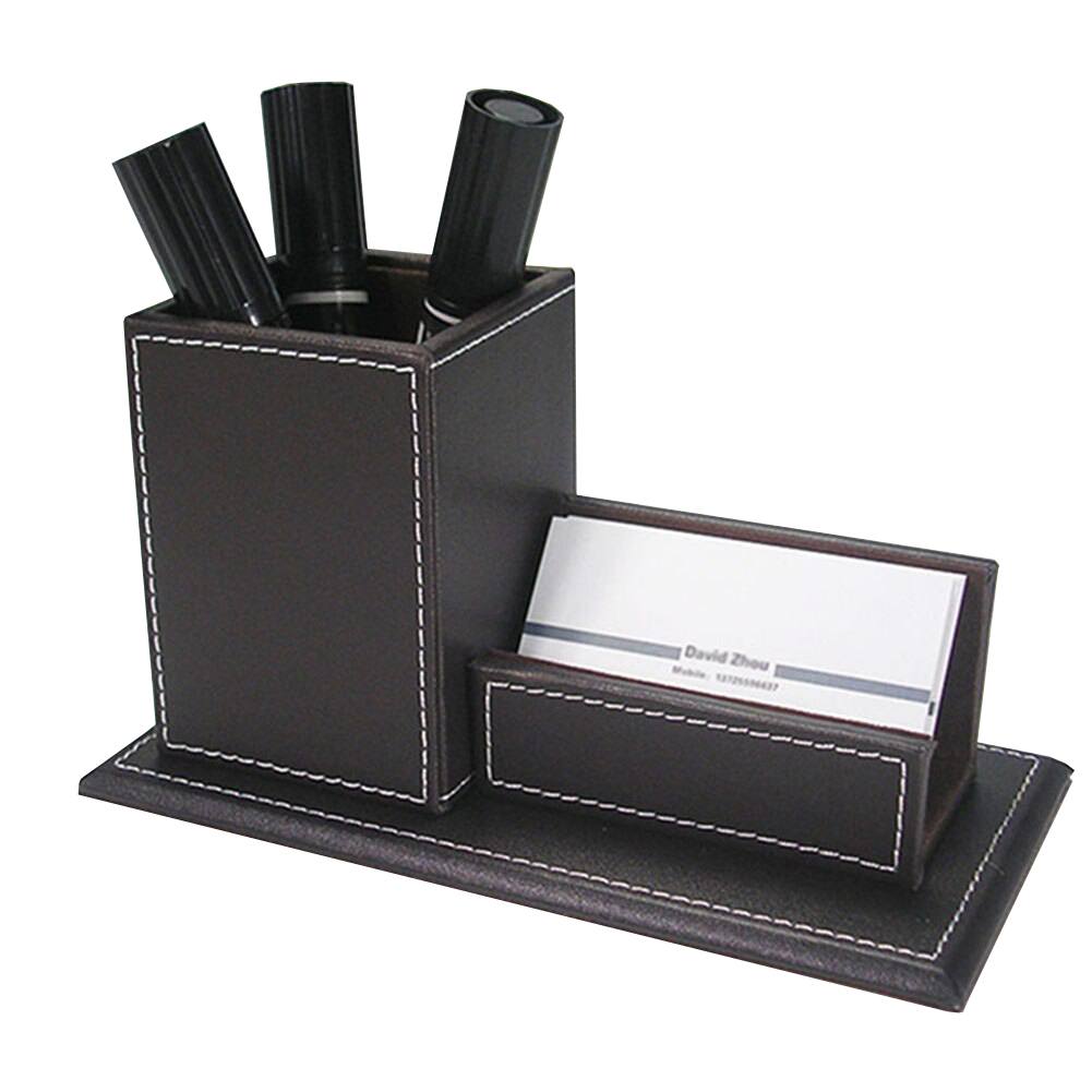 Organizador com porta-cartões e porta-lápis e caneta para escritório Rede Canan