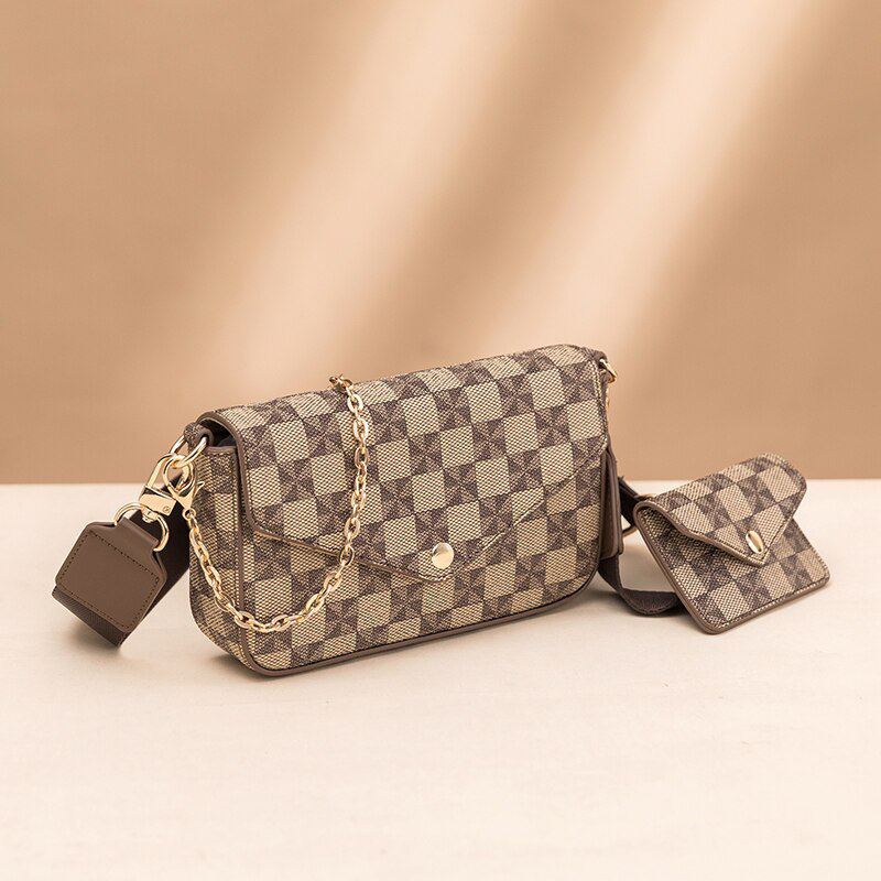 Bolsa feminina com porta-cartões coleção luxo Rede Canan