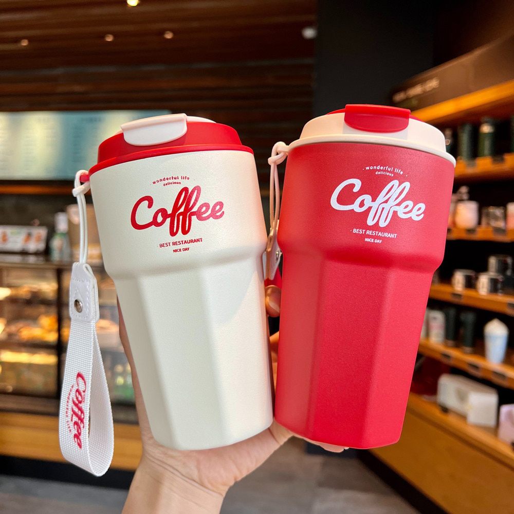 Copo térmico inox à prova de vazamento 420ml/620ml Rede Canan