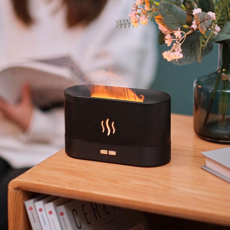 Aromatizador, umidificador e luminária simuladora de chama USB - Rede Canan
