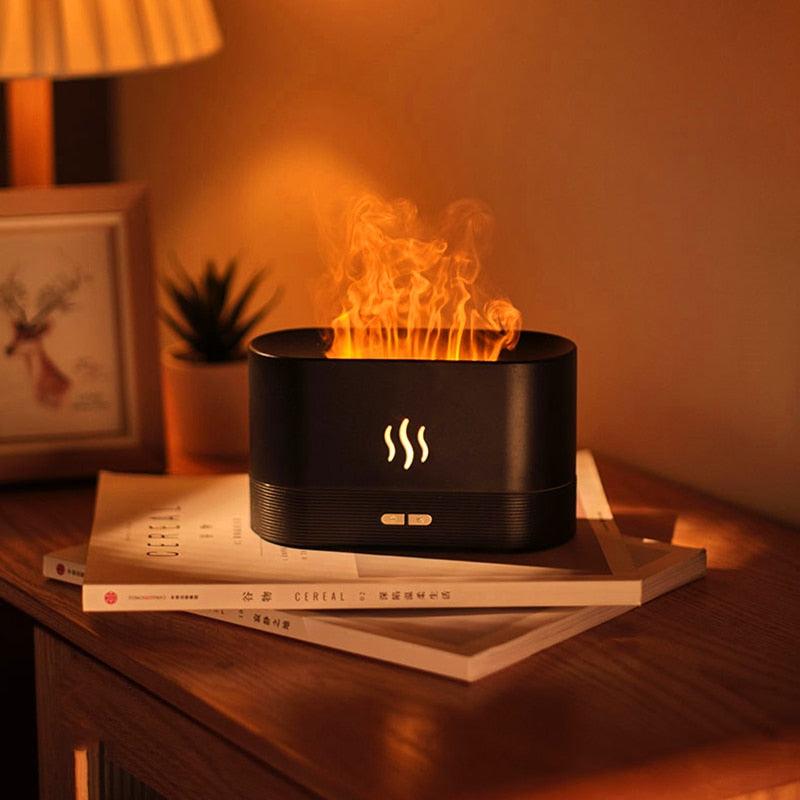 Aromatizador, umidificador e luminária simuladora de chama USB - Rede Canan