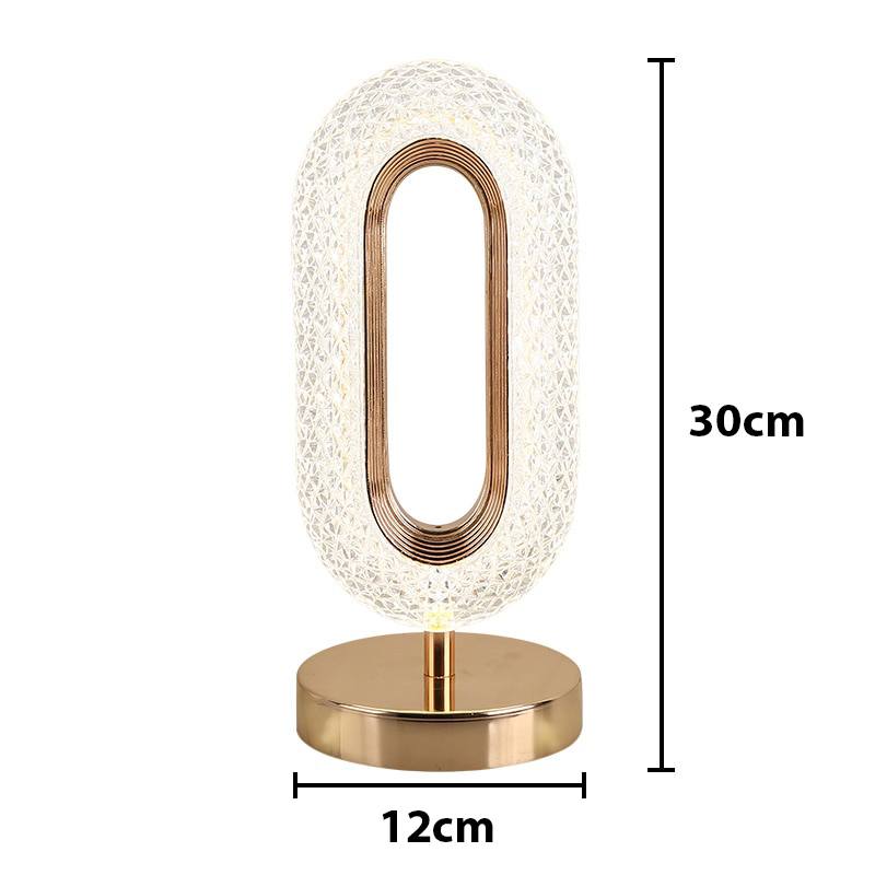 Luminária de mesa sofisticada oval Rede Canan
