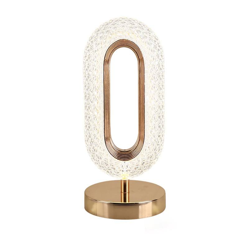 Luminária de mesa sofisticada oval Rede Canan