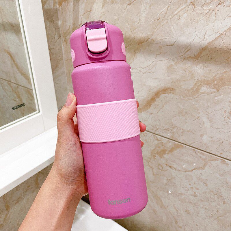 Garrafa térmica inox à prova de vazamento 400ml/620ml Rede Canan