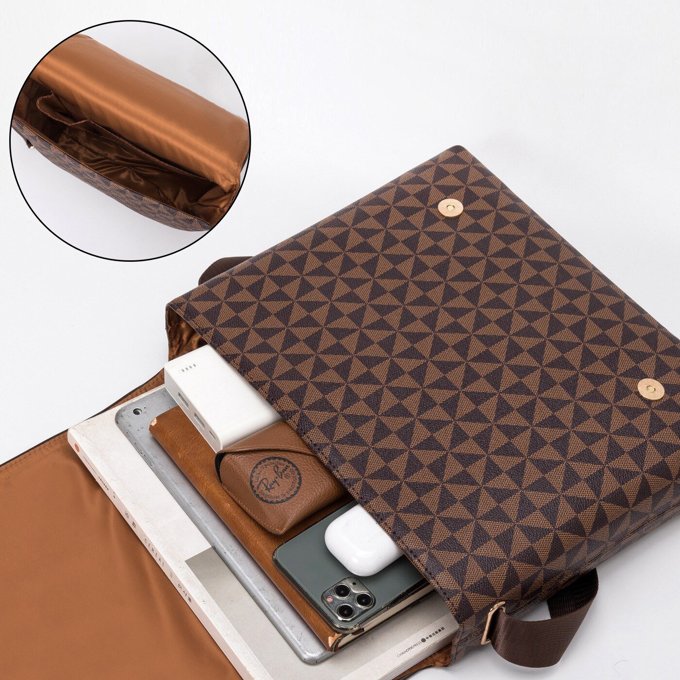 Bolsa/pasta feminina e masculina coleção requinte (modelo 2) Rede Canan