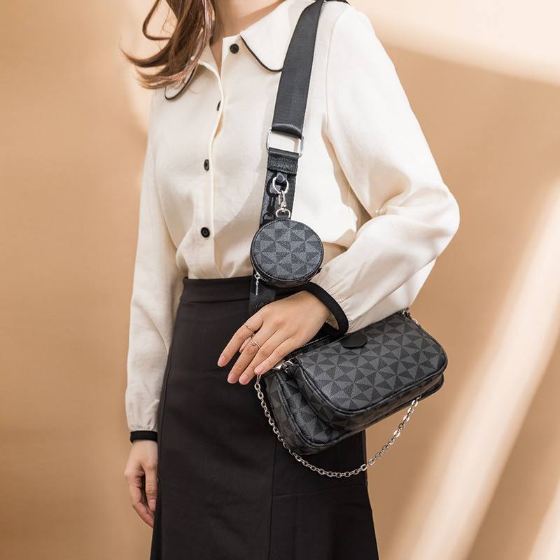 Bolsas femininas com porta-moedas coleção luxo Rede Canan