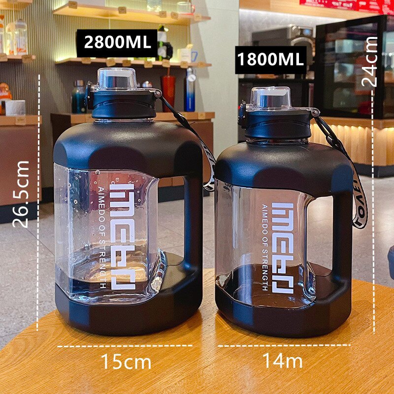 Garrafa de água à prova de vazamento 1800ml/2800ml Rede Canan
