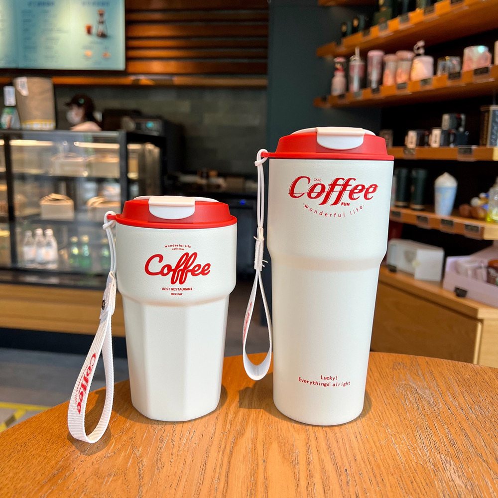Copo térmico inox à prova de vazamento 420ml/620ml Rede Canan