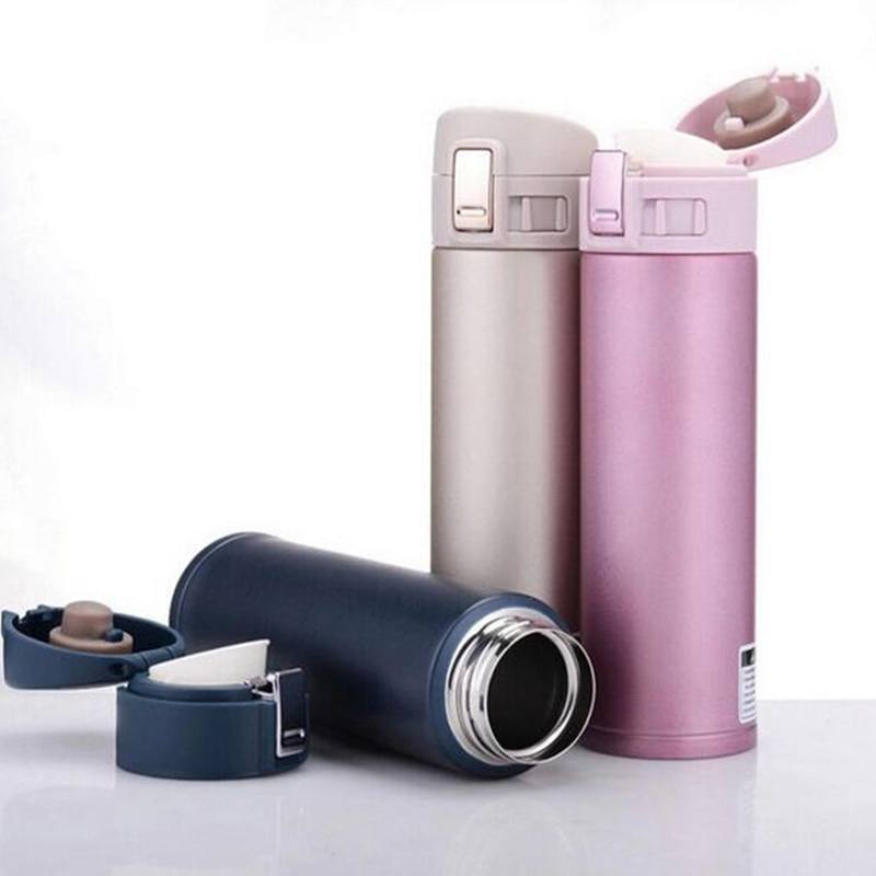 Garrafa térmica inox à prova de vazamento 500ml Rede Canan