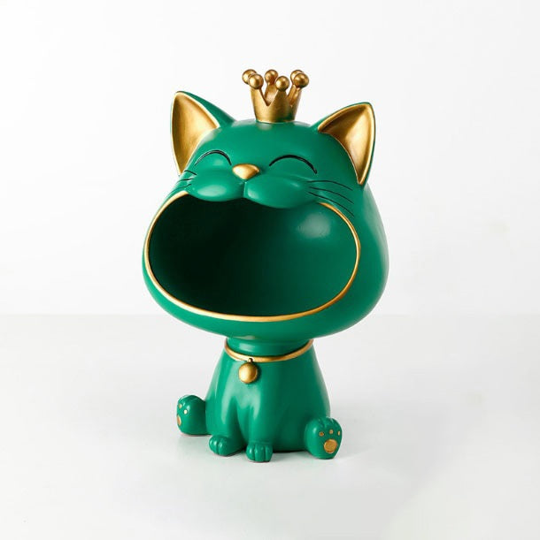 Porta-objetos gato com coroa Rede Canan