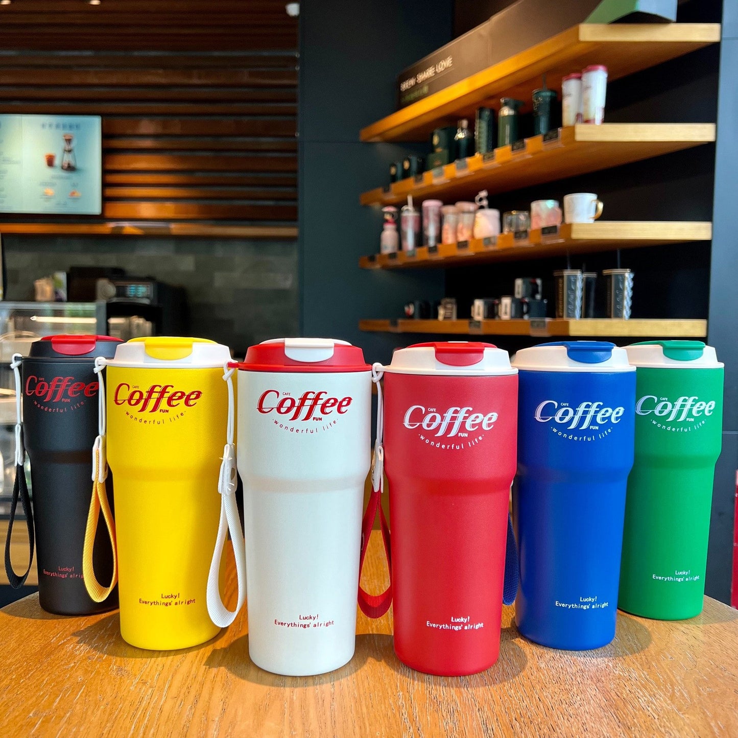 Copo térmico inox à prova de vazamento 420ml/620ml Rede Canan