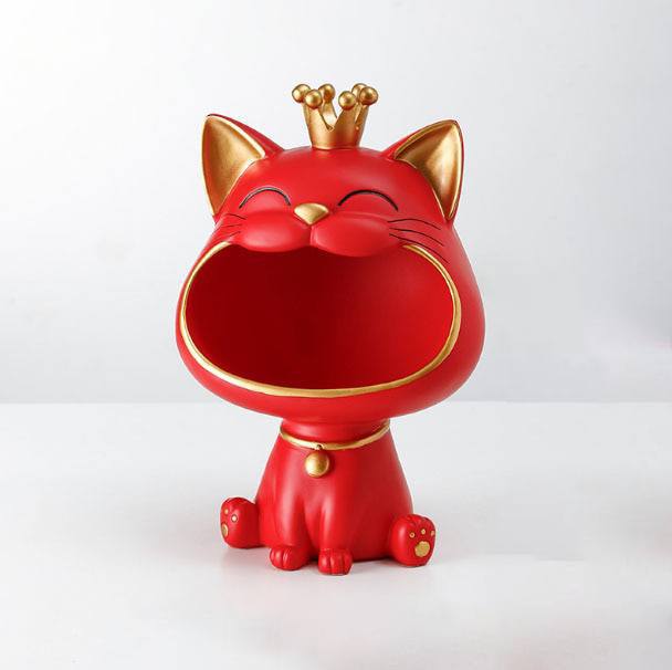 Porta-objetos gato com coroa Rede Canan