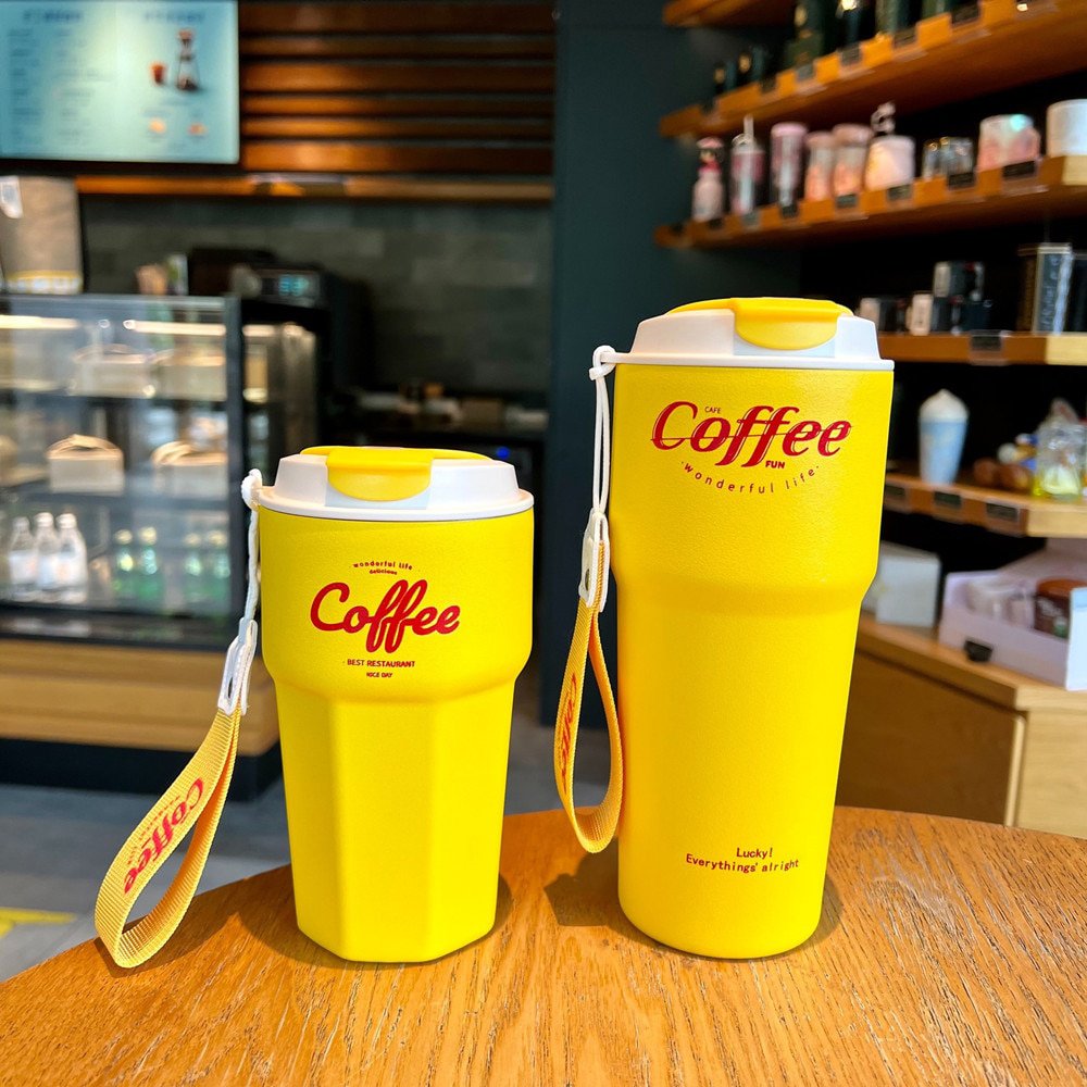 Copo térmico inox à prova de vazamento 420ml/620ml Rede Canan
