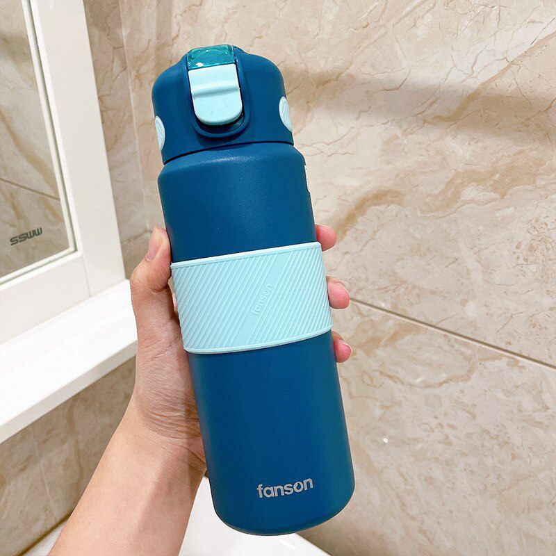 Garrafa térmica inox à prova de vazamento 400ml/620ml Rede Canan
