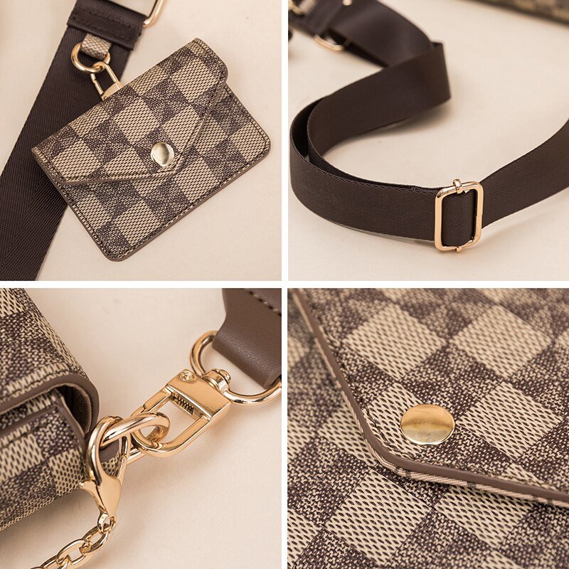 Bolsa feminina com porta-cartões coleção luxo Rede Canan