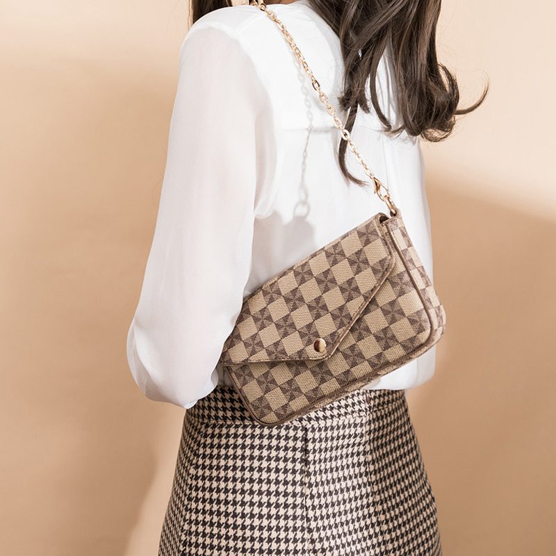 Bolsa feminina com porta-cartões coleção luxo Rede Canan