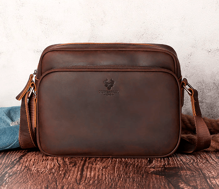 Nécessaire/bolsa de couro masculina - Rede Canan