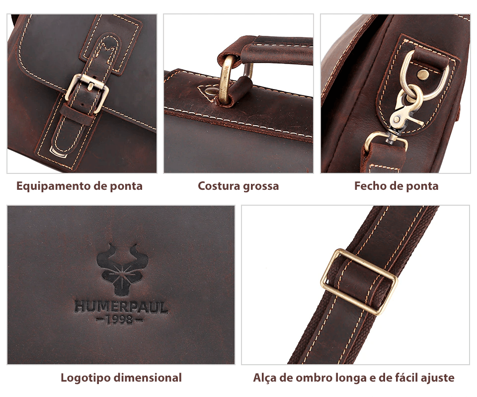Bolsa/pasta de couro masculina - Rede Canan