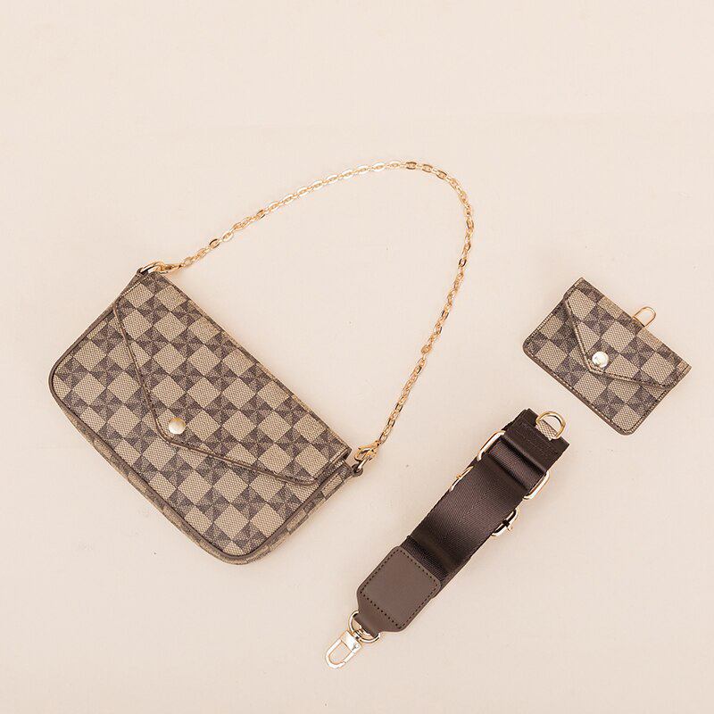 Bolsa feminina com porta-cartões coleção luxo Rede Canan