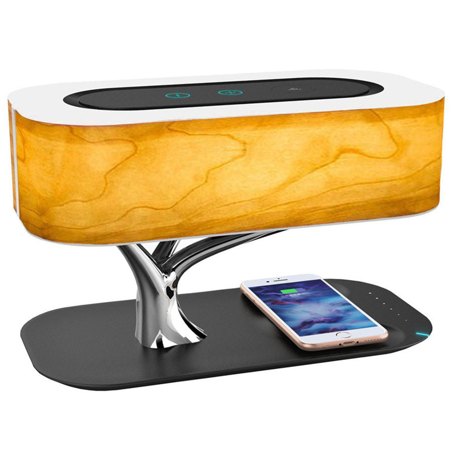 Luminária árvore multifunções – carregador sem fio e por indução acoplado para celular com bluetooth 4.0 Rede Canan