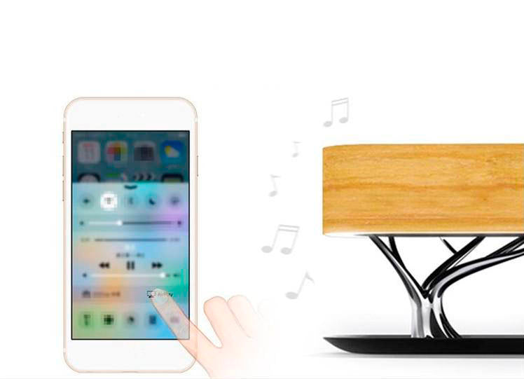 Luminária árvore multifunções – carregador sem fio e por indução acoplado para celular com bluetooth 4.0 Rede Canan