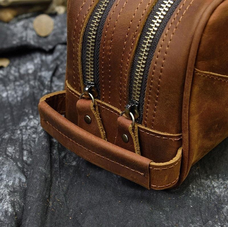 Nécessaire/estojo de couro masculina - Rede Canan
