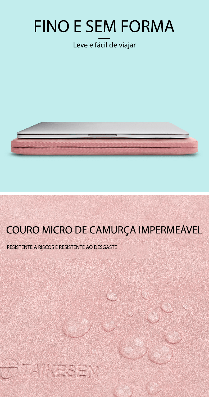Pasta para notebook à prova d'água 13/14/15,4/15,6 polegadas e bolsa para carregador - Rede Canan