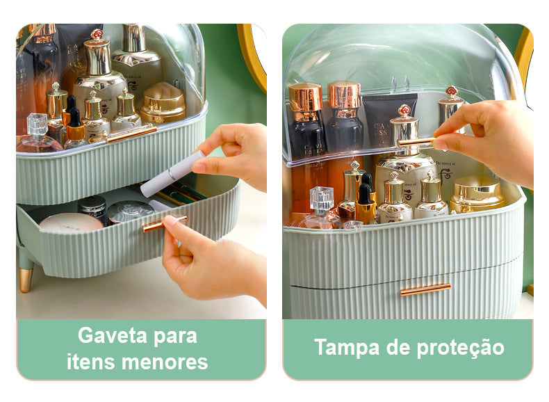 Caixa/maleta organizadora para maquiagem/cosméticos/perfumes Rede Canan