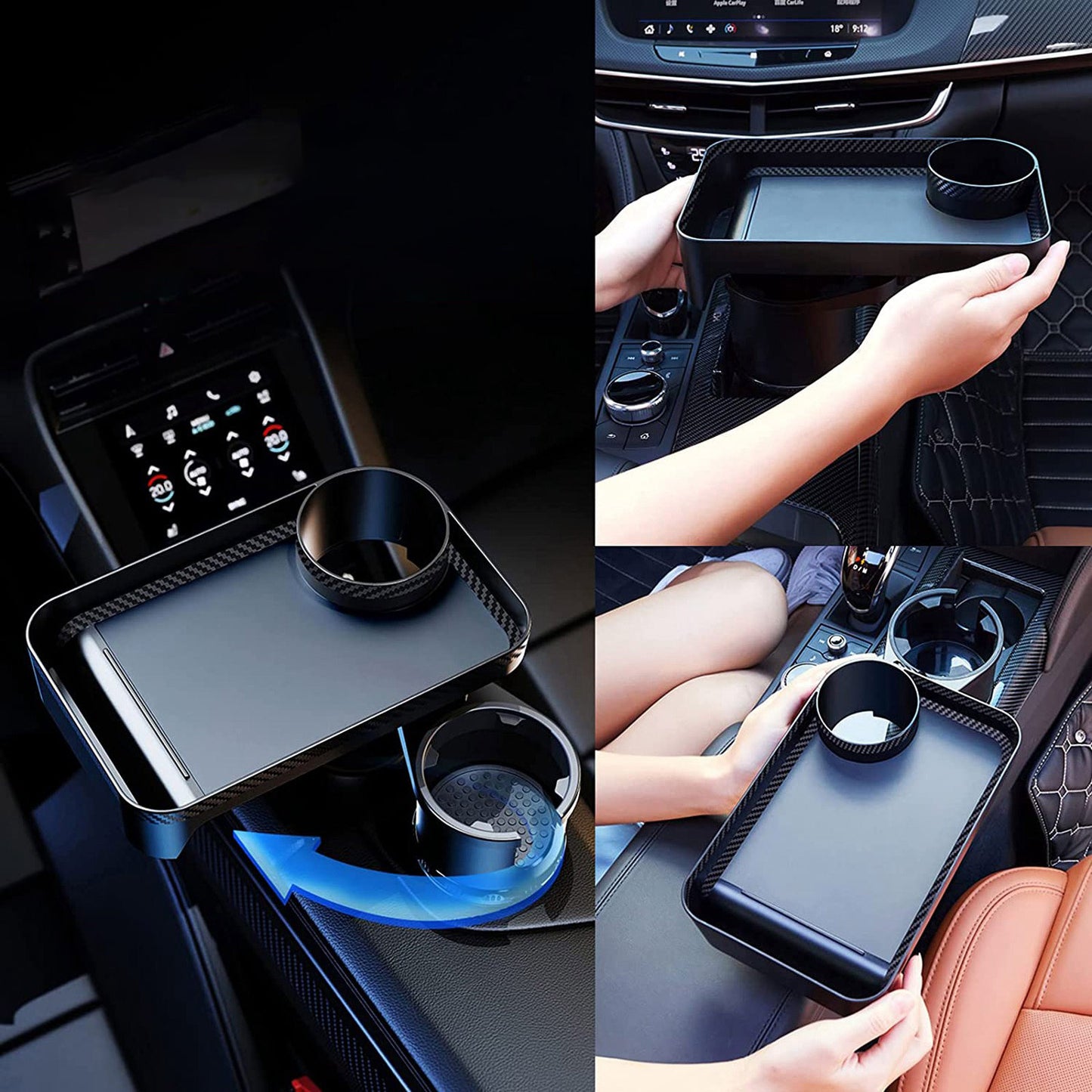 Bandeja/suporte para carro - ajustável e com rotação de até 360 graus Rede Canan