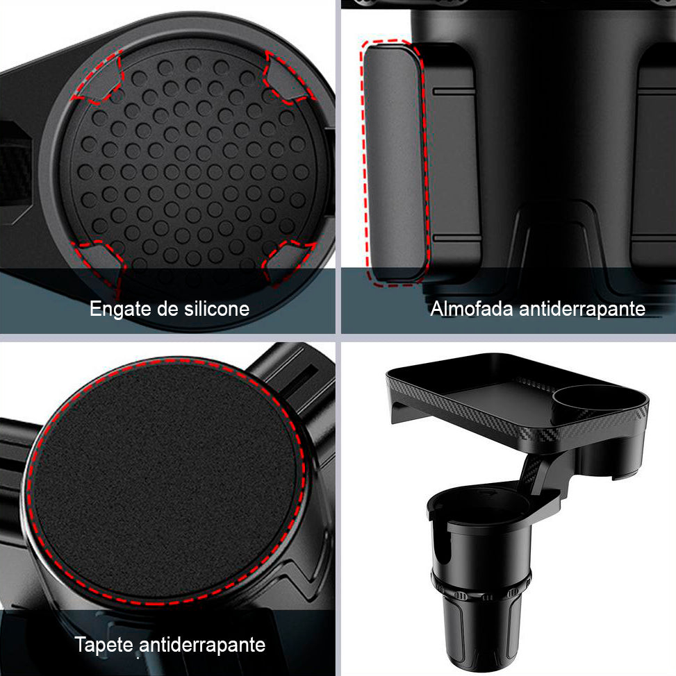Bandeja/suporte para carro - ajustável e com rotação de até 360 graus Rede Canan