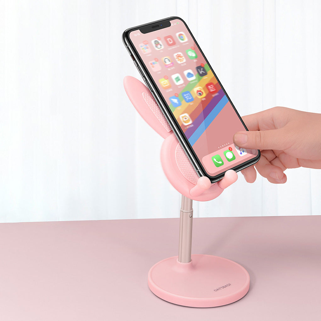 Suporte para telefone celular e iPad/Tablet com elevação ajustável e formato de orelhas de coelho Rede Canan